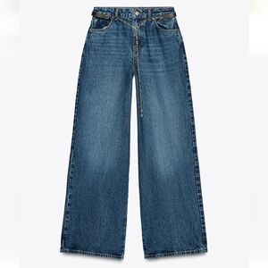 Zara High Rise Wide Leg Jeans